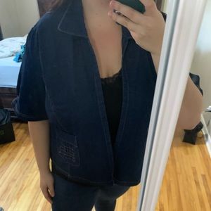 Plus size Short sleeve jean jacket